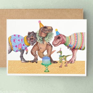 Dinosaurier Geburtstagskarte, T-Rex Geburtstagskarte, Geburtstagskarte für Sohn, Geburtstagskarte für Neffe, Tochter Geburtstagskarte