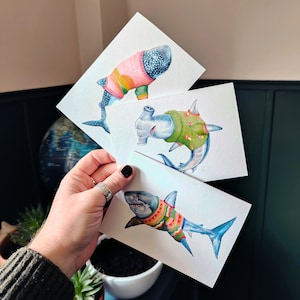Sharks in Jumpers Card Set: Funny Birthday Cards
