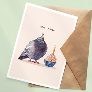 Pigeon Birthday Card, Gift for Her, Funny Cards, Birthday Cards