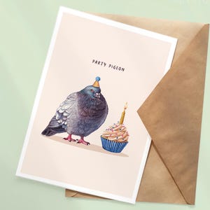 Pigeon Birthday Card, Gift for Her, Funny Cards, Birthday Cards