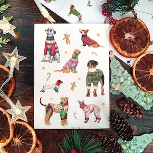 Christmas Dogs card | Dogs Wearing christmas Jumpers | Puppy Christmas Card | Dog Christmas Card set | Cute Dogs Christmas