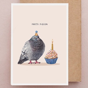 Pigeon Birthday Card, Gift for Her, Funny Cards, Birthday Cards