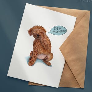 Lustige Cockapoo Karte, Cockapoo Welpe, Cockapoo Geburtstagskarte, Pudel Geburtstagskarte, Cockerpoo Karte