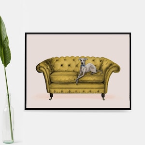 Whippet Art, Whippet Print, Whippet Art Print, Greyhound Art, Greyhound Print, Hound Art, Hound Print, Whippet Gifts, Greyhound Gifts