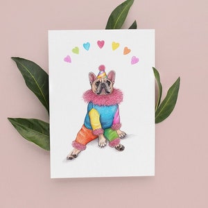 French Bulldog Love Card, Frenchie Birthday Card, French Bulldog Gifts