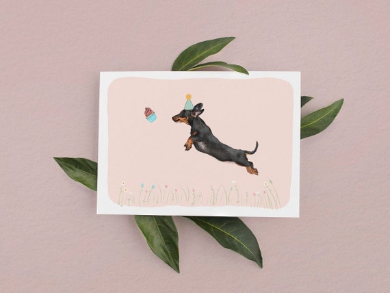 Dachshund Birthday Card, Birthday cards, Sausage Dog Cards, Birthday Dachshund Card