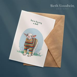 Du bekommst ein Kind! Neue Baby Karte, Baby Boy Karte, Schwangerschaft Karte