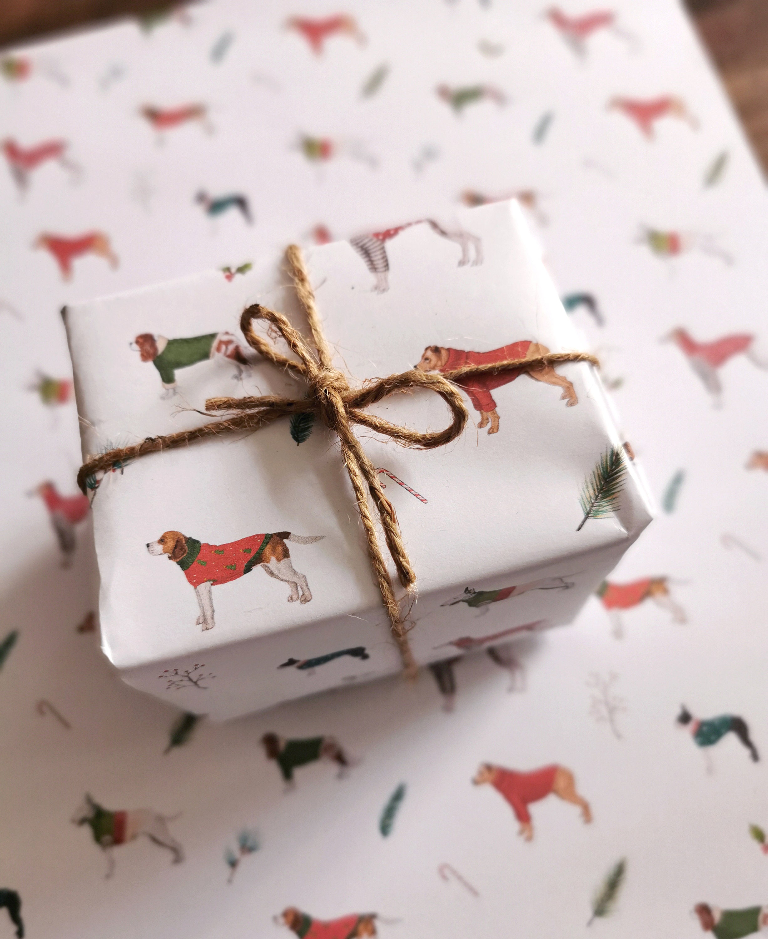 Kuschelige Hunde Geschenkverpackung A3 Weihnachtspapier Etsy