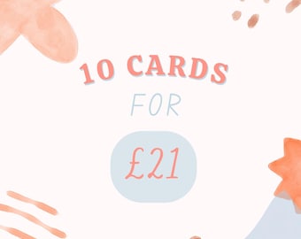 10 Cards for 21.00 - Mix & Match Greeting Card Set