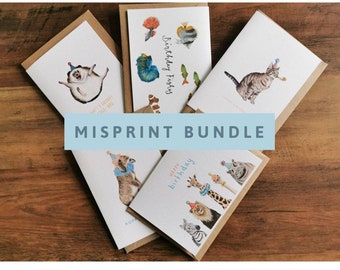 Misprint Bundle - Greeting Card Bundle SET OF 5