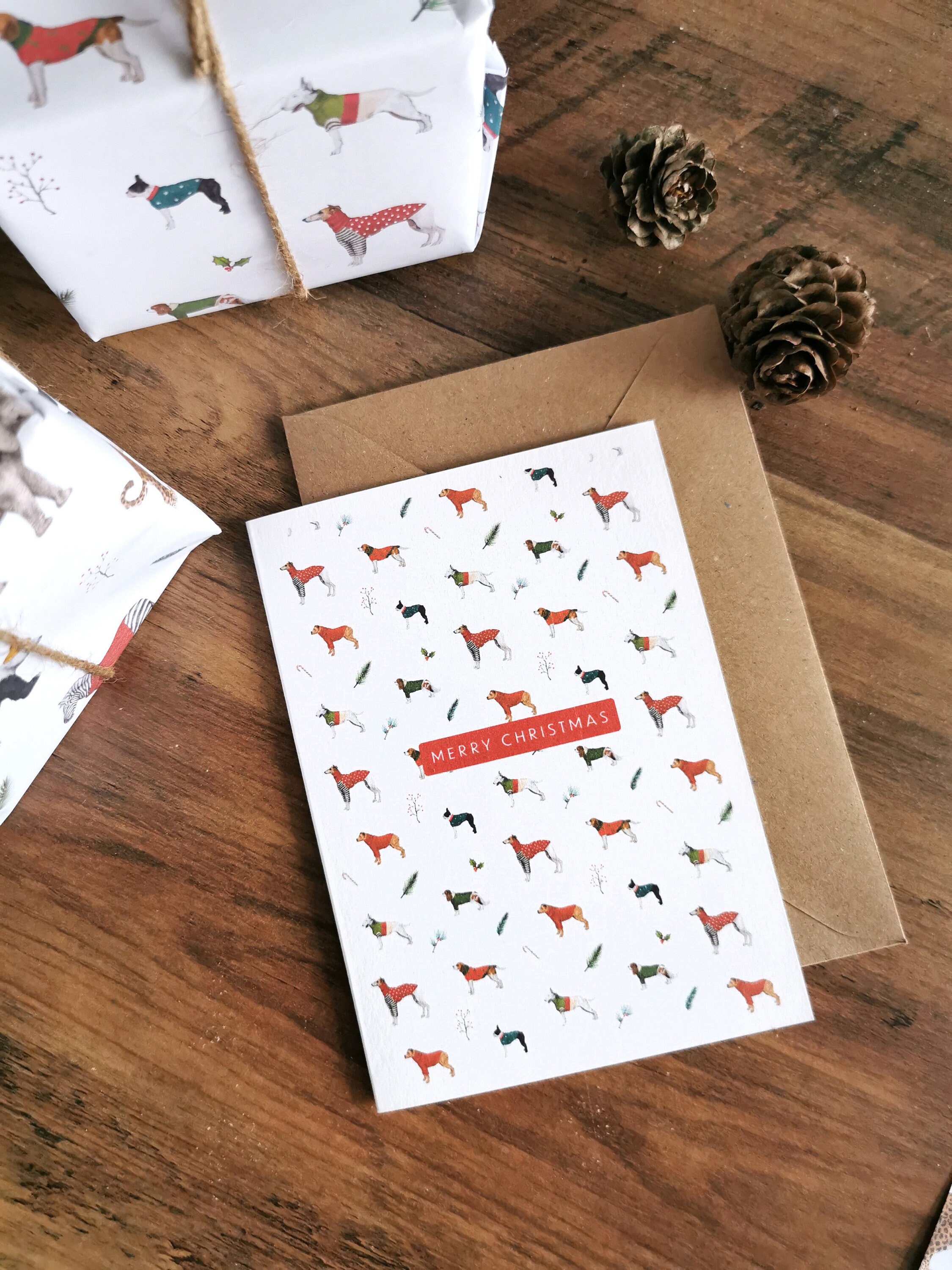 Kuschelige Hunde Geschenkverpackung A3 Weihnachtspapier Etsy