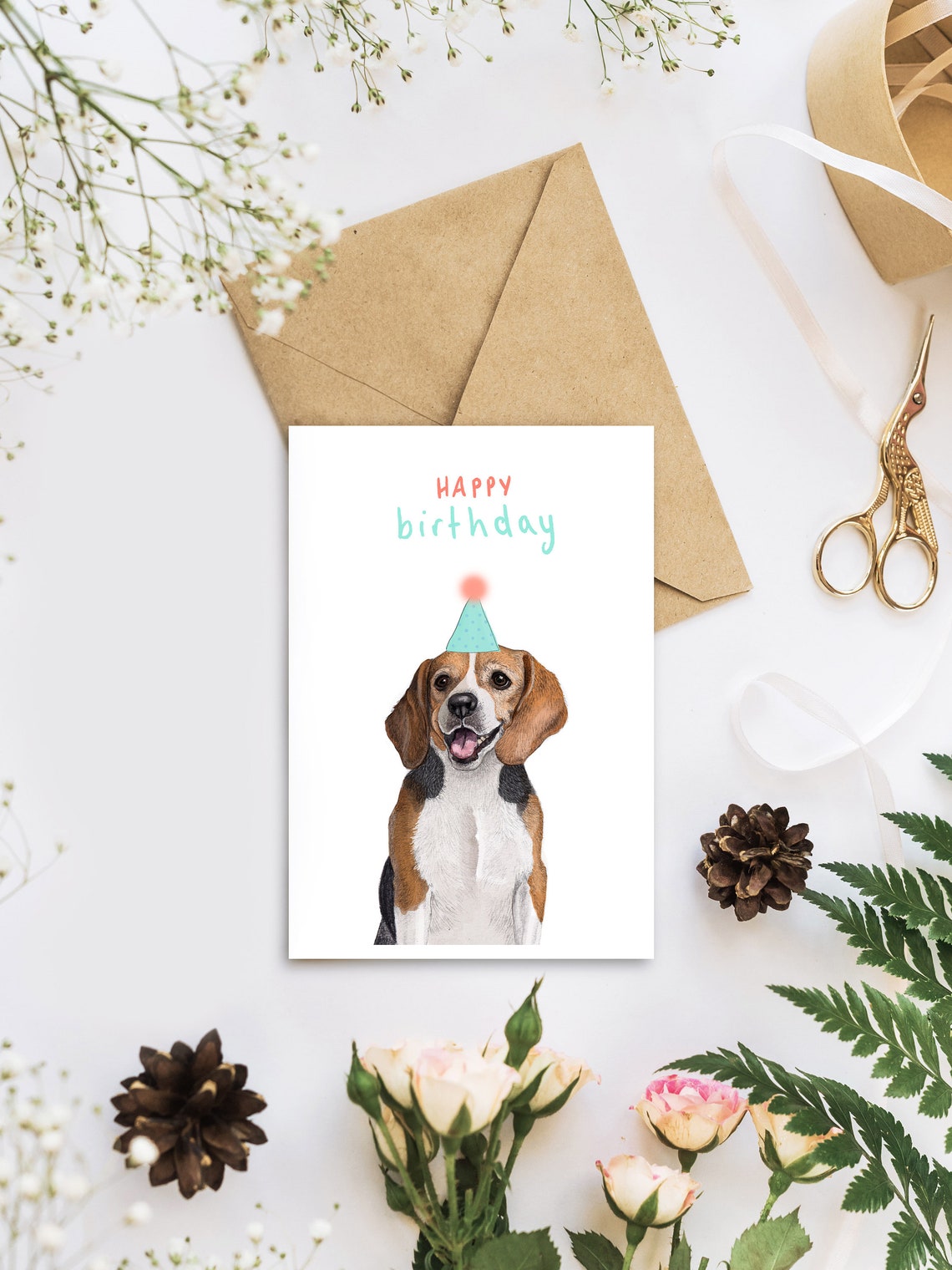 Beagle Geburtstagskarte Geburtstagskarten Karten für Beagle Etsy