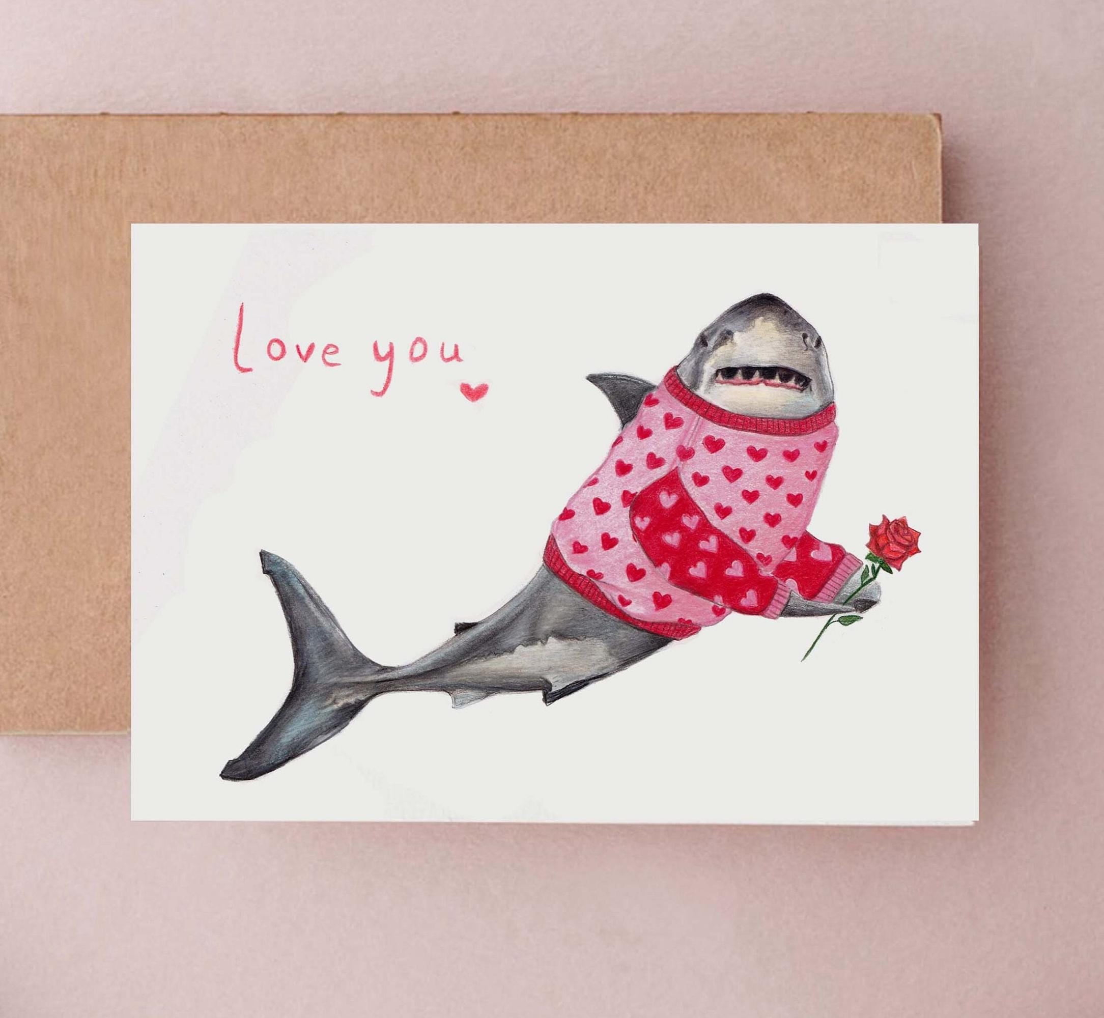 Joyeux Carte D'anniversaire Avec Mignon Petit Requin Sous L'eau