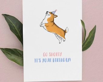 Jolie Carte D'anniversaire En Forme De Chien Corgi – Parfait Pour Les