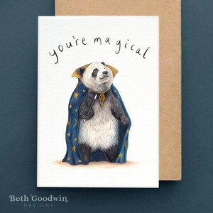 Du bist magische Panda Karte, Panda Karte, Muttertagskarte, Magische Muttertagskarte