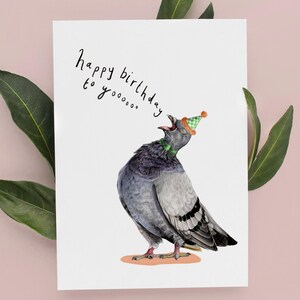 Pigeon Birthday Card, Pigeon Gifts, Funny Birthday Card, Funny Cards, Birthday Cards
