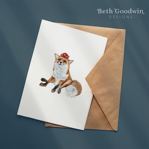 Fuchs Geburtstagskarte, Geburtstagskarten, Niedliche Geburtstagskarte, Geburtstagskarten Fuchs, Fuchsliebhaber, Fuchs Geburtstagsgeschenke, Fuchs Illustration