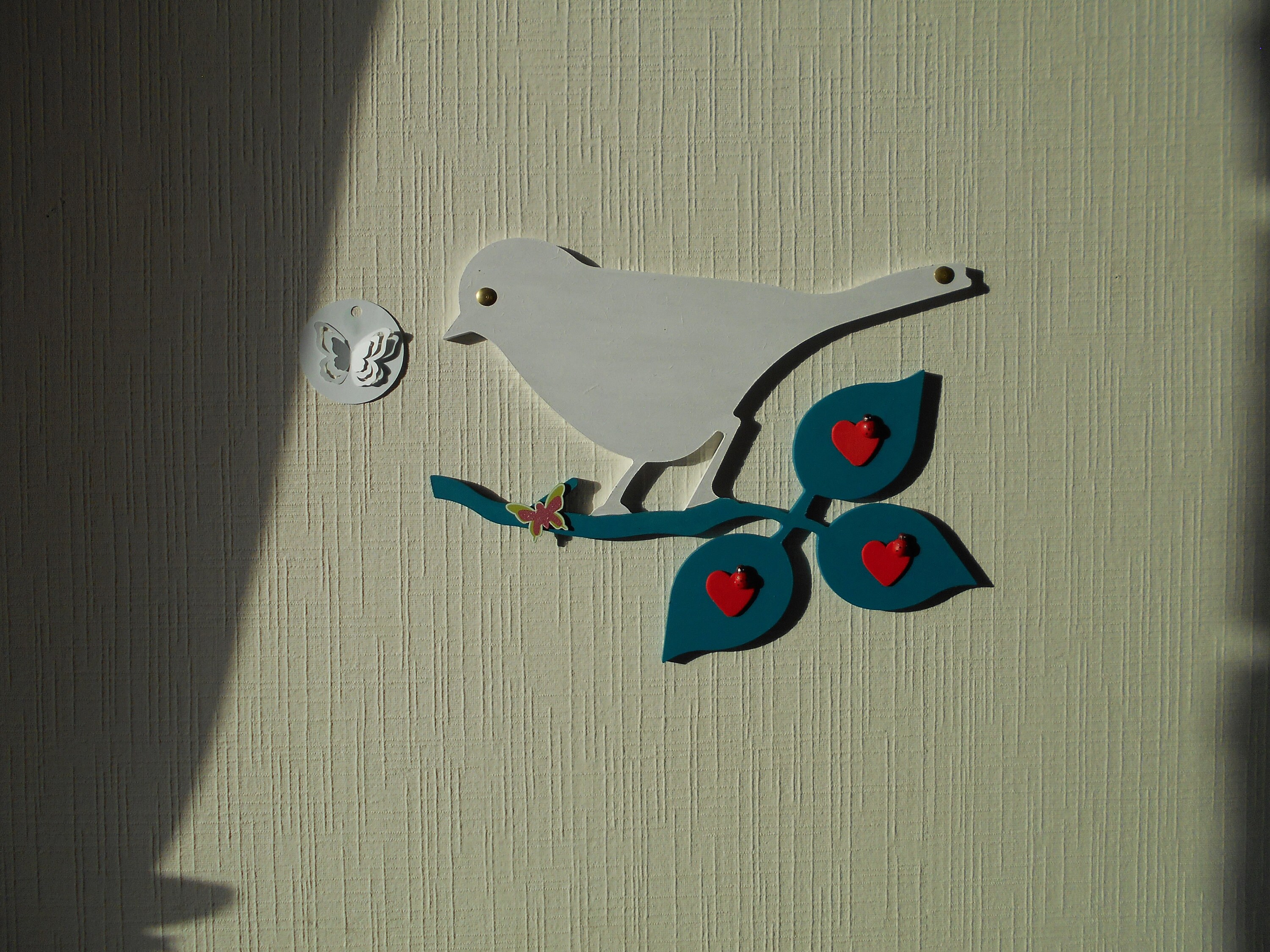 Deco Oiseau en Bois sur Une Branche, Deco Oiseau Bois, Deco Murale Bois