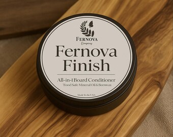 Fernova Wood Finish — Food-Safe Mineral Oil & Beeswax Blend 4oz