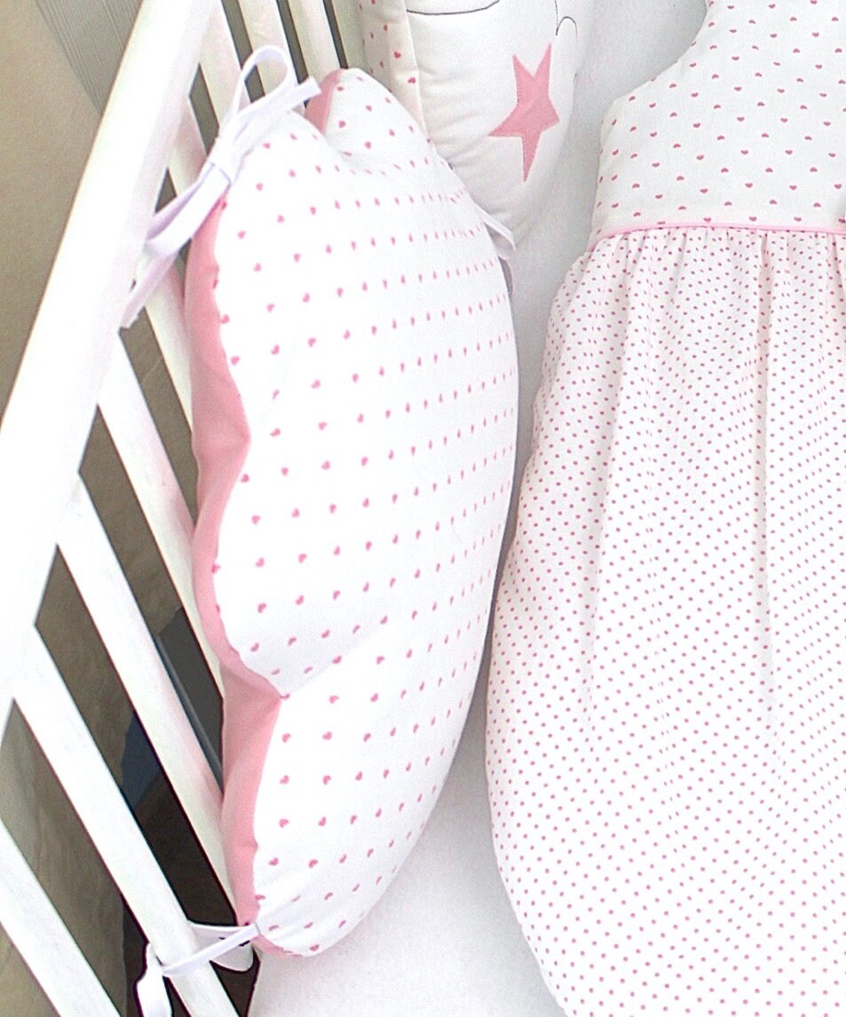 Baby Cot Bumpers 60cm Wide Bed Cloud and Owl Cushions Etsy