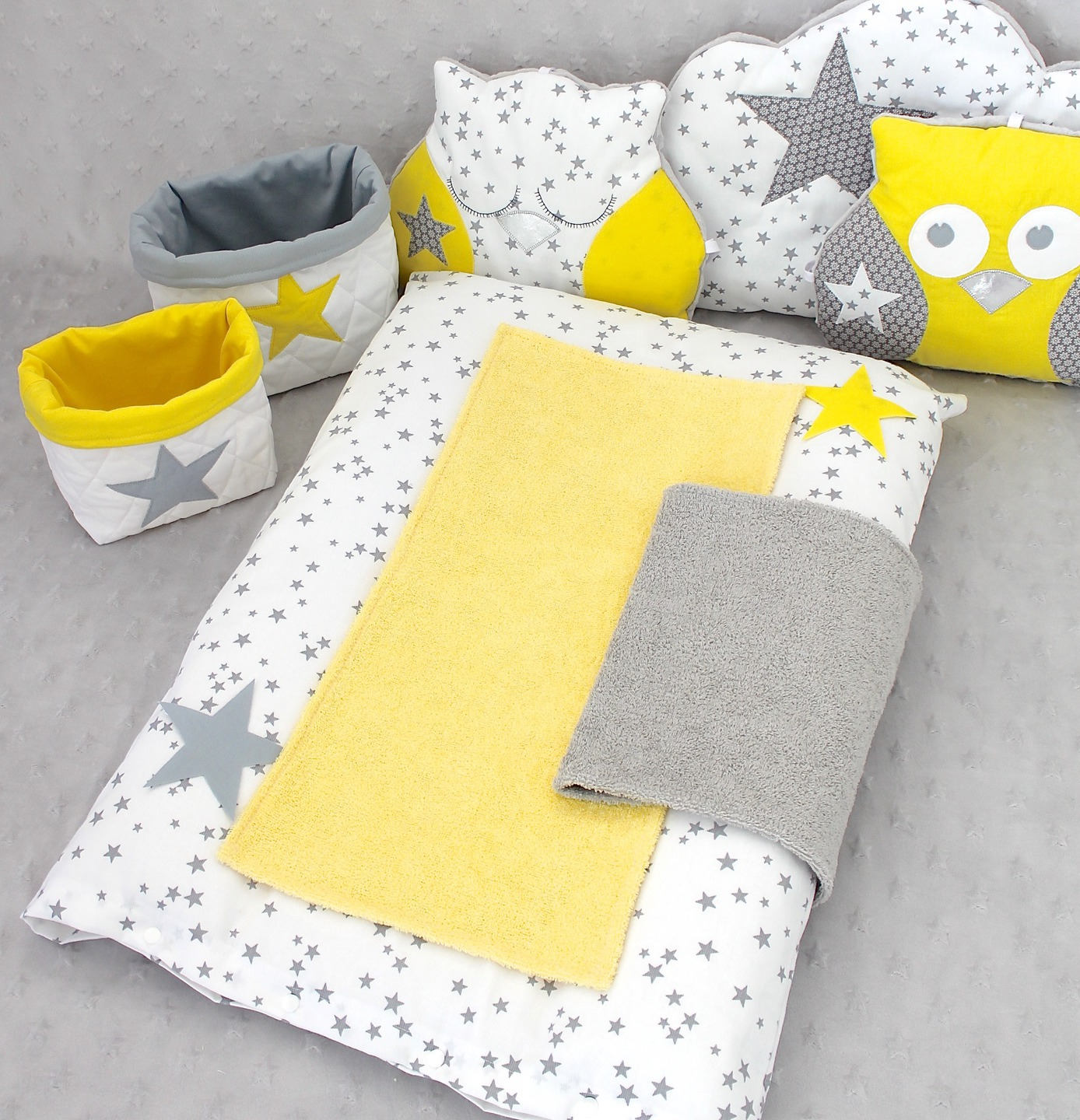 Wickelbezug 2 graue und gelbe Wechseltücher | Etsy