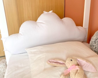 Cuscino a forma di nuvola per testiera, colore a scelta e larghezza: 60, 70, 80 o 90 cm