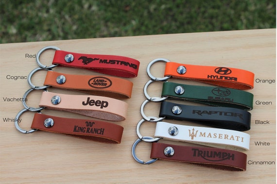 jeep leather keychain