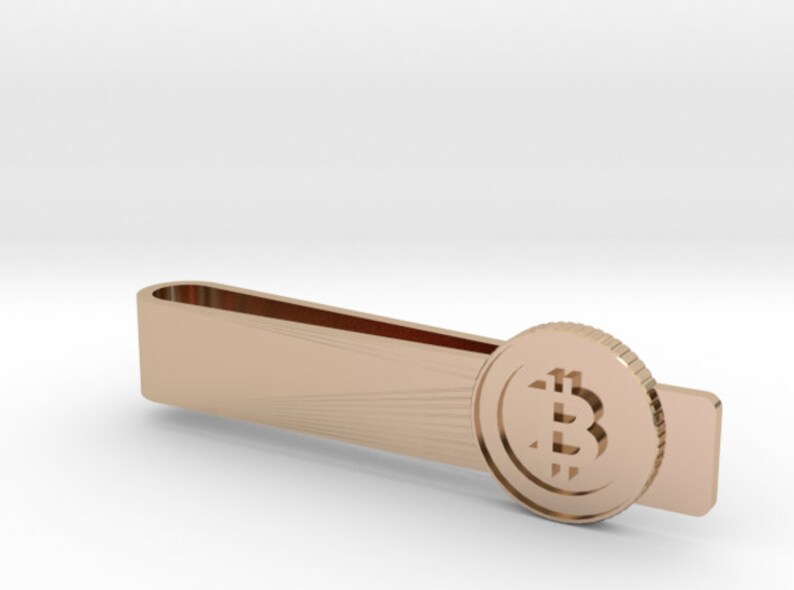 Bitcoin Cash Wedding Tie Bar Personalized Engraving Bronze | Rose Gold Silver Justice League Superhero Tie Clip Gold