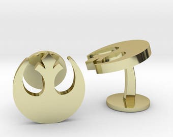 Star Wars Rebel Alliance Wedding Cufflinks | Rebels Logo/ Resistance Emblem Cuff Links | Gold | Sterling Silver | Rose Gold | Bronze