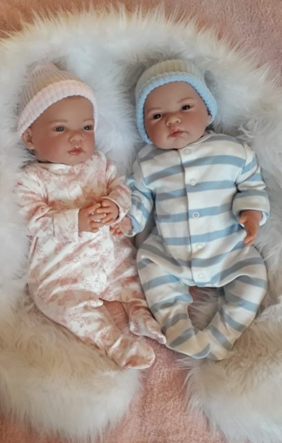 Realistische Reborn Baby Dolls Schöne Neugeborene Mädchen Puppe  Blaue Augen 