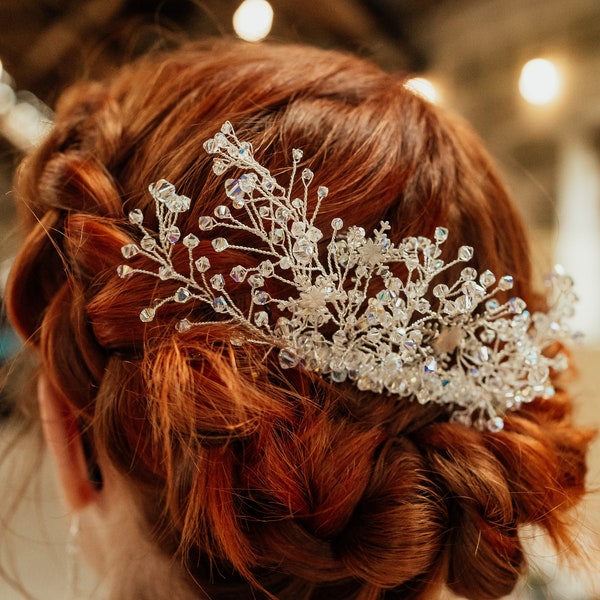 Bespoke Hair Comb: An example of a custom hair accessory made by CRZyBest. Wedding hair, jewellery, accessories and bouquets