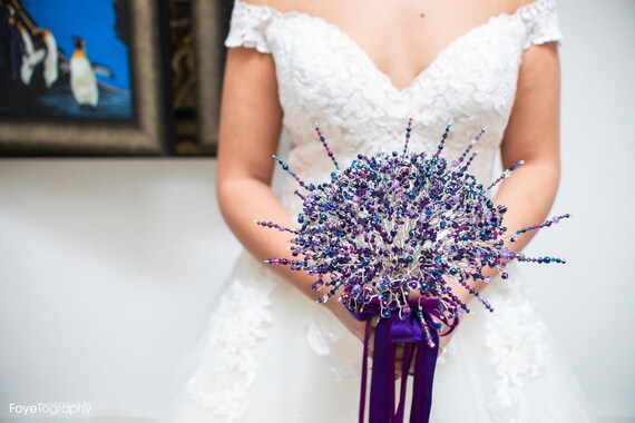 Alternative Wedding Bouquet A Crzybest Galaxy Inspired Etsy
