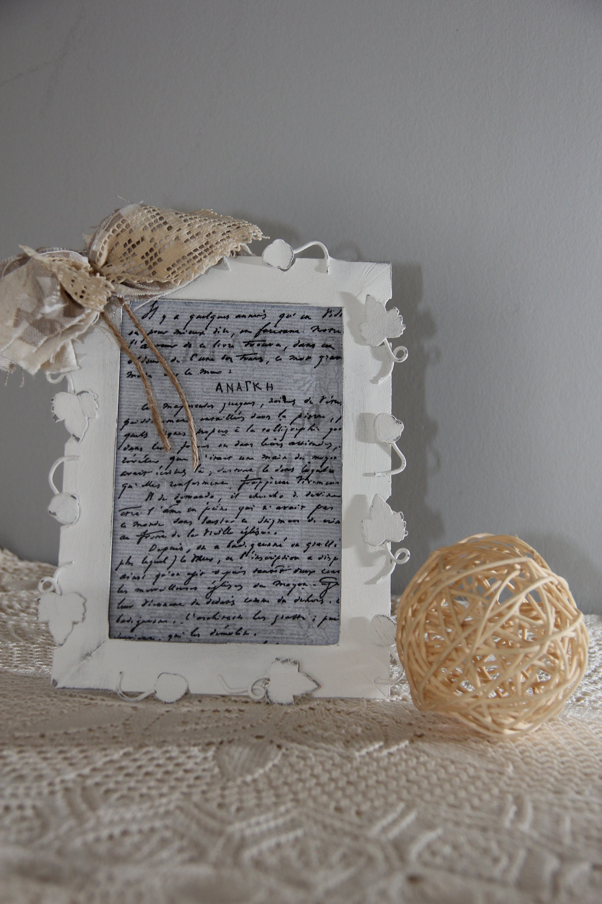 Cadre Déco Victor >Hugo Photo Fait Main Shabby Campagne Bohème Chic France