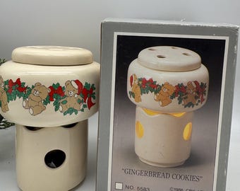 Vintage CBK Pierniki Misie Świąteczne Kamionkowe Zapachowe Ciasteczka