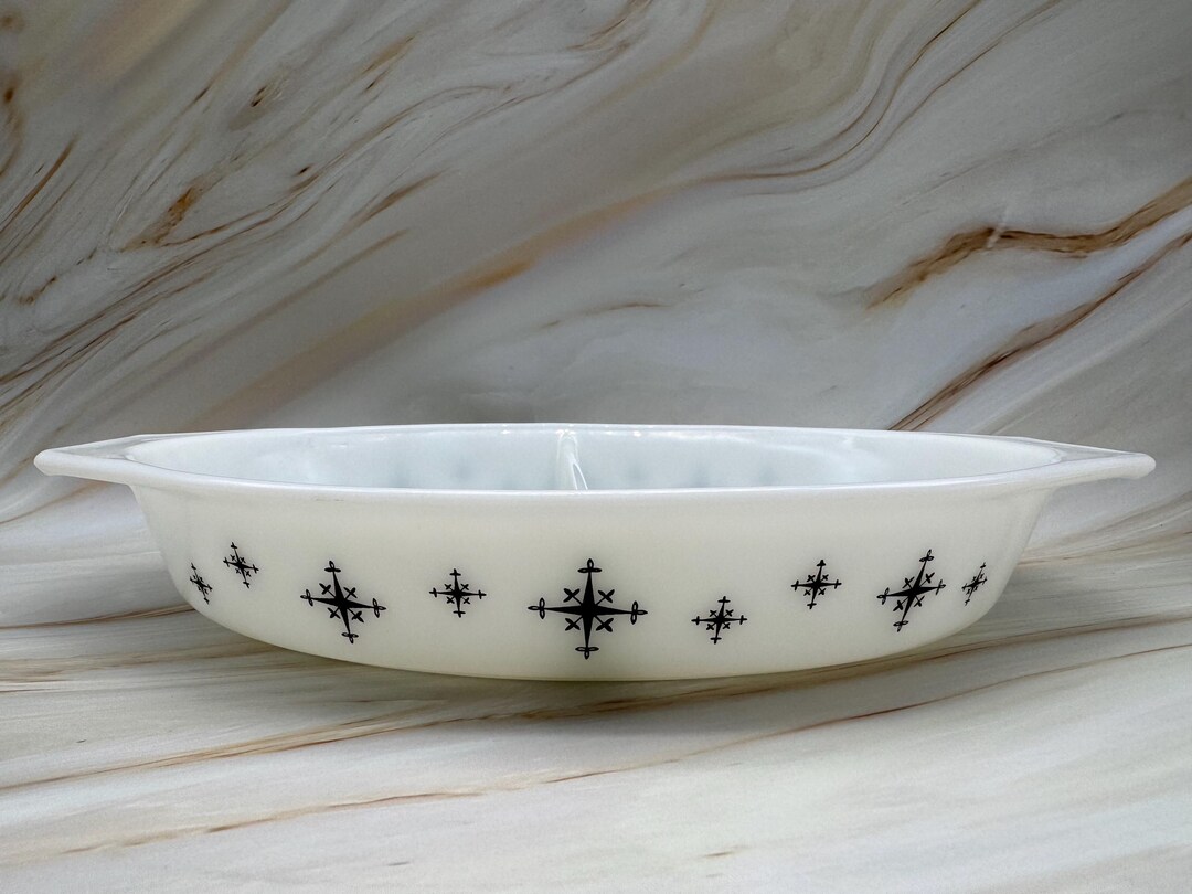 Pyrex Patterns Atomic Vintage Pyrex Black Star Atomic Compass Casserole Dish - Etsy