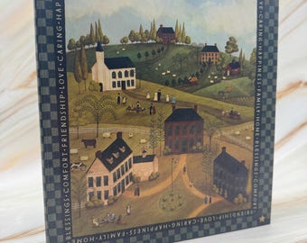 Libro organizador de recetas recargable Vintage Hallmark Farmhouse