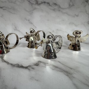 Vintage Silverplated Angel Napkin Rings Holders image 4