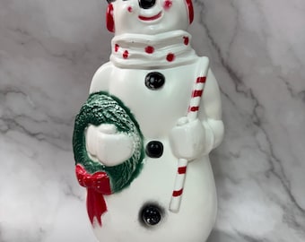 Vintage Empire Plastic 1968 Christmas Snowman Blowmold Light
