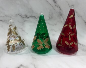 Lámparas de aceite Gorham Vintage Red Green Tree