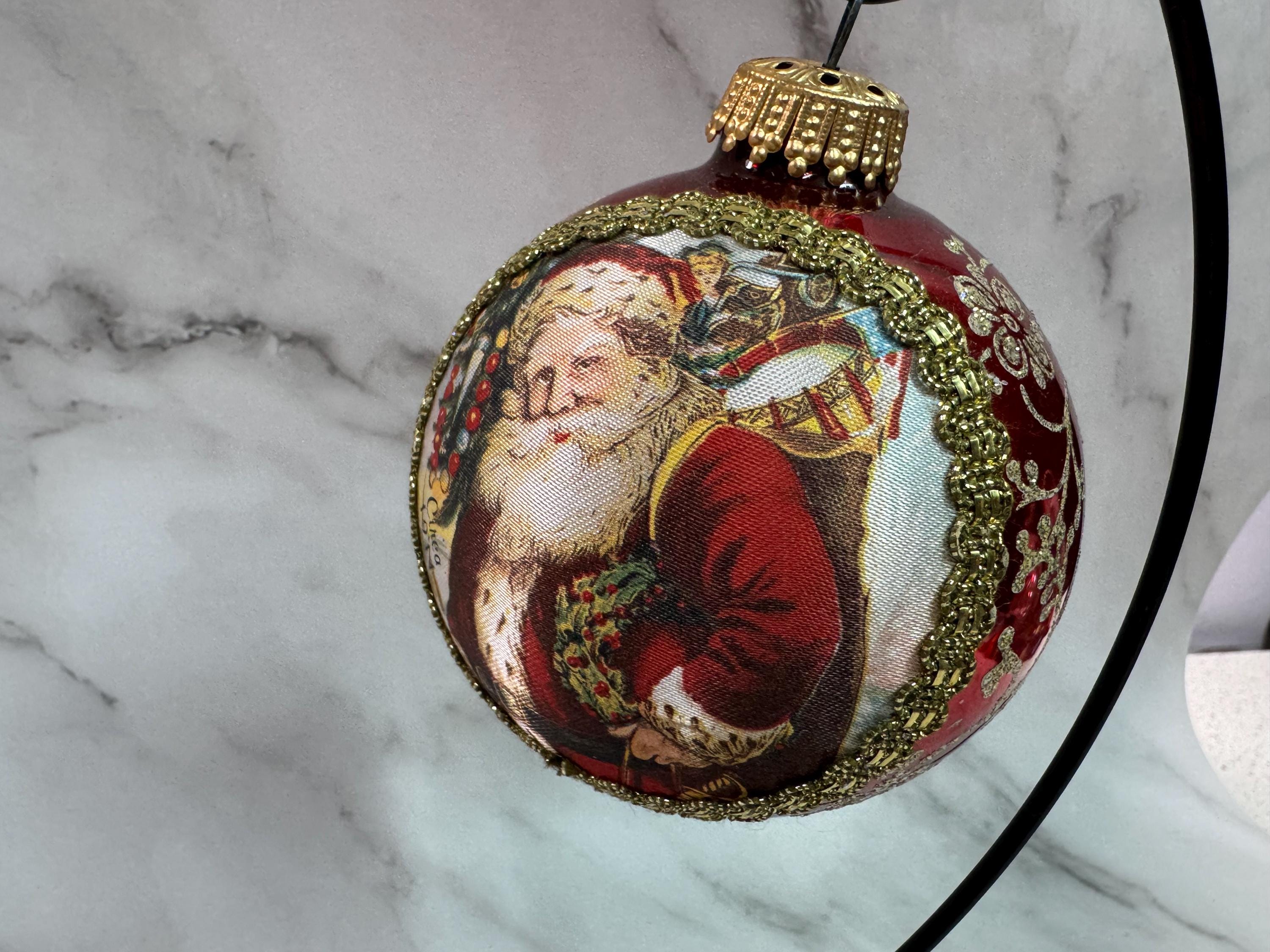 Krebs Santa's on Silk - Etsy