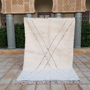 Beni ourain rug , Authentic Moroccan rug, Berber carpet, Genuine Wool rug, Handmade rug, Beni ourain style, Area rug, Tapis berbere, Teppich