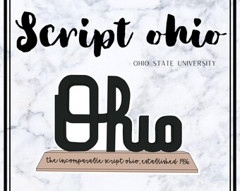 Ohio Script Sticker - Etsy