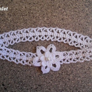 Bandeau Bebe Fille Dentelle Bapteme Cheveux Au Crochet Etsy