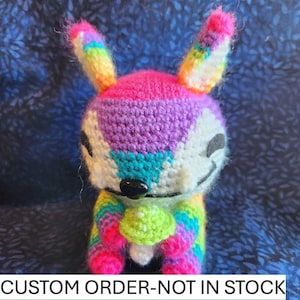 Palia inspired RAINBOW Chapaa crocheted plushie. CUSTOM ORDER