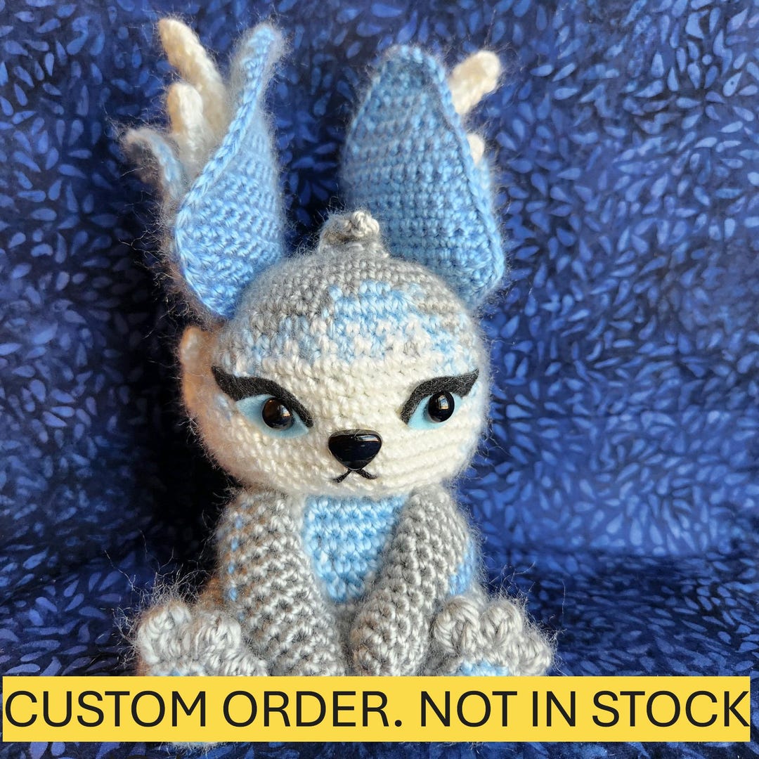 Palia Inspired Winter Flutterfox Crocheted Plushie. CUSTOM ORDER - Etsy