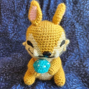 Palia inspired Chapaa crocheted plushie. Honey.