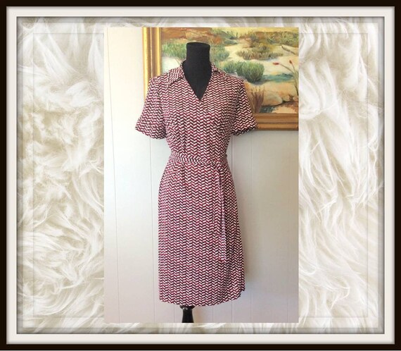 ann taylor red wrap dress