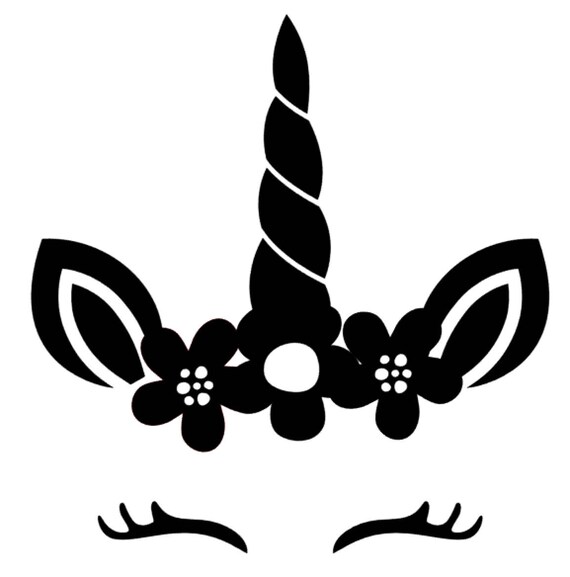 items similar to adorable unicorn face decal on etsy