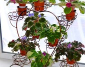 Indoor plant stand Tall plant stand Indoor planter Multi tier pot stand Stand for flowers quot Violet on 16 flowerpots quot