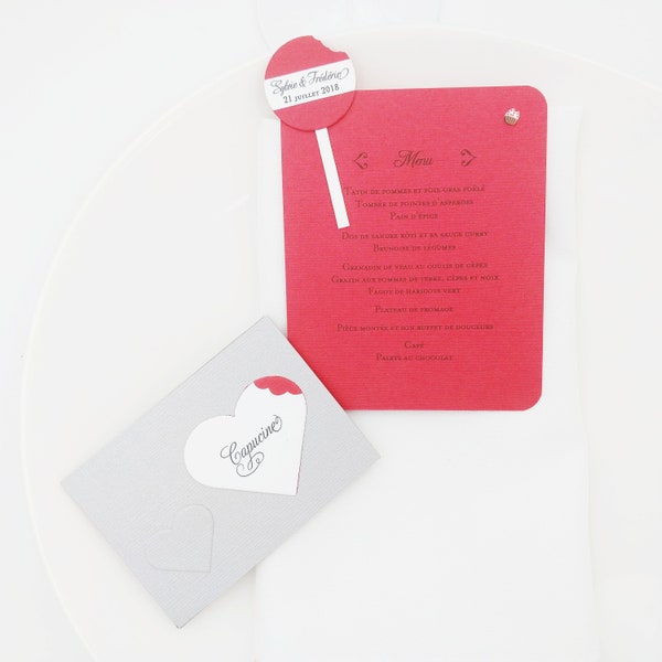 Menu mariage gourmandise - personnalisable - KlrKrea